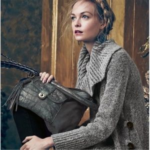 Anthropologie cowl neck boucle sweater